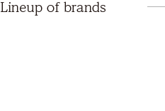 Lineup of brands